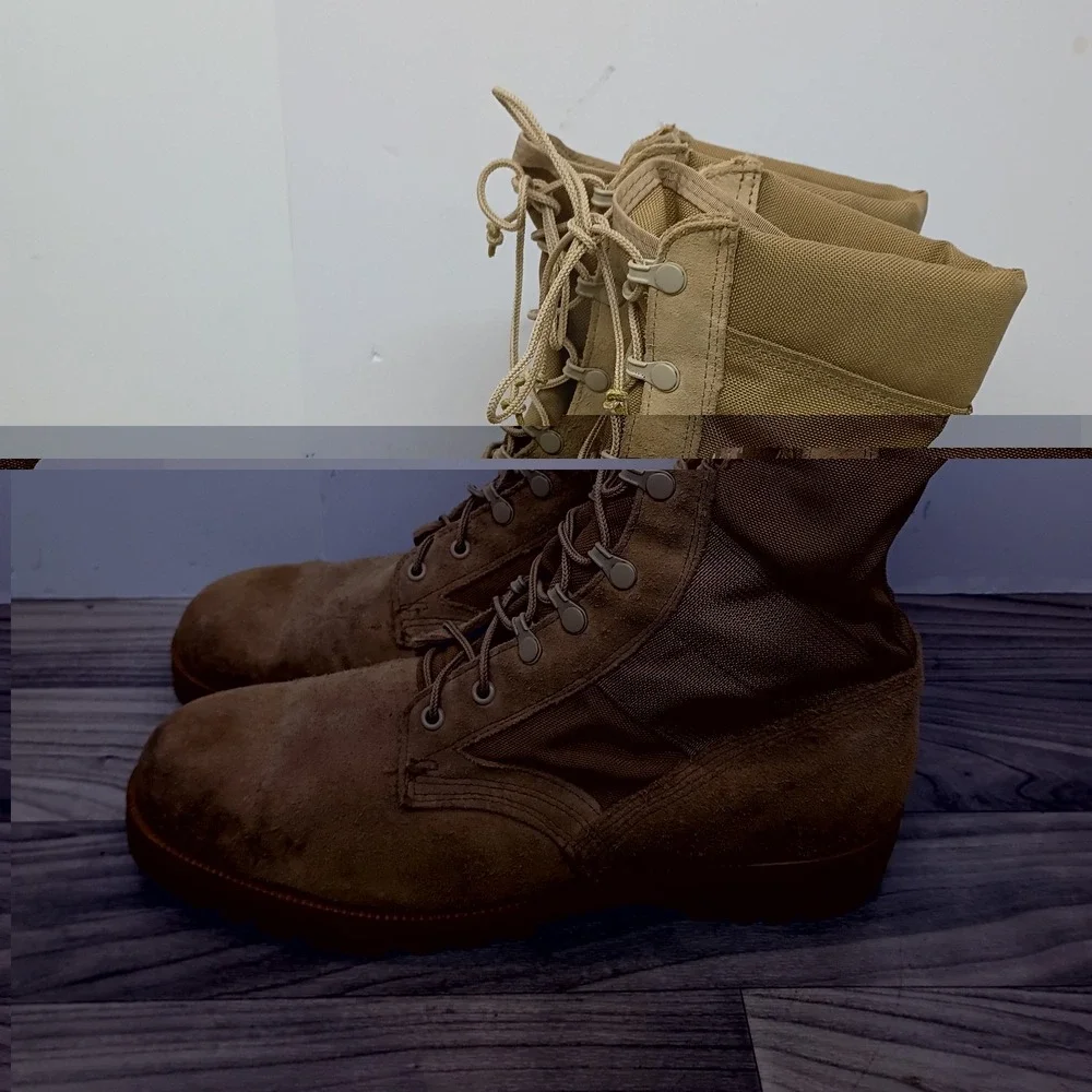 US Military Coyote Hot Weather Combat Boots Vibram Surplus 2003 Men's Size 12 W